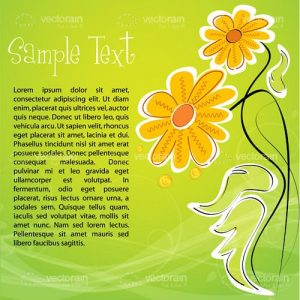 Abstract natural card with flowers
